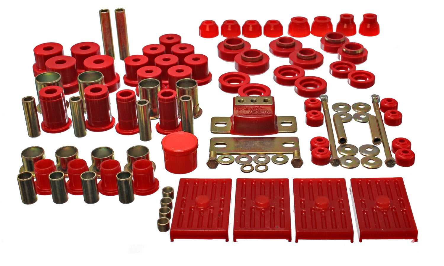 Energie-Suspension, Energy Hyper-Flex Master Bushing Set Chevy Camaro (67 68 69) mit Multi Leaf Springs - Rot oder Schwarz