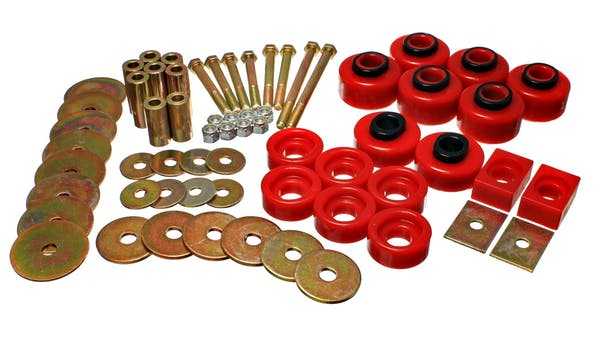 Energie-Suspension, Energy Suspension Body Cab Mount Set Ford F150 (97-03) Rot oder Schwarz