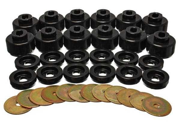 Energie-Suspension, Energy Suspension Body Mount Bushing Set Chevy Tahoe (00-07) Rot oder Schwarz