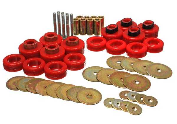 Energie-Suspension, Energy Suspension Body Mount Bushing Set Dodge Ram 2500/3500 (03-05) Schwarz oder Rot