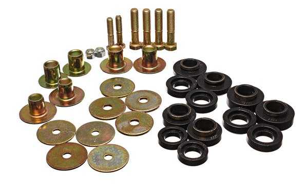 Energie-Suspension, Energy Suspension Body Mount Bushing Set Pontiac Firebird (67-75) Rot oder Schwarz