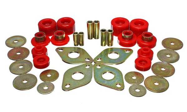 Energie-Suspension, Energy Suspension Body Mount Bushing Set Toyota Tacoma (01-04) Rot oder Schwarz