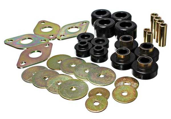 Energie-Suspension, Energy Suspension Body Mount Bushing Set Toyota Tacoma (05-13) Rot oder Schwarz