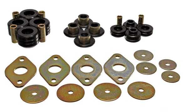 Energie-Suspension, Energy Suspension Body Mount Bushing Set Toyota Tacoma (95-00) Rot oder Schwarz