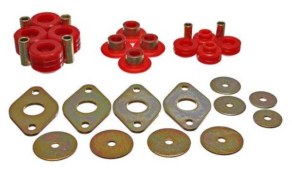 Energie-Suspension, Energy Suspension Body Mount Bushing Set Toyota Tacoma (95-00) Rot oder Schwarz