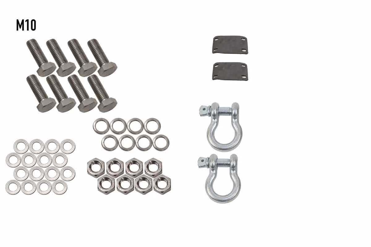 Fischgräte Offroad, Fischgrät Offroad D-Ring Halterung Set Jeep Wrangler JK (07-18) JL (18-22) Barracuda Typ